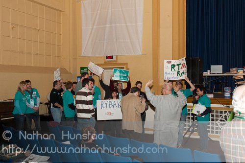 A group of R. T. Rybak supporters